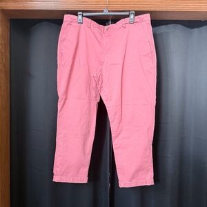 GAP Women's Salmon Pink Cuffed Girlfriend Khaki Pants